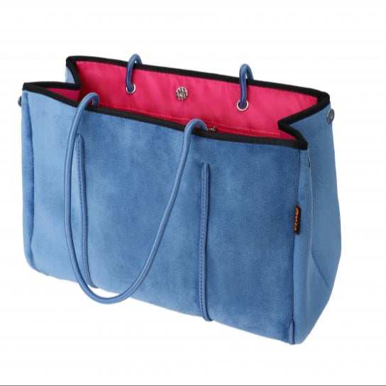 Bolso de terciopelo Moo'ilo talla M Mary azul 