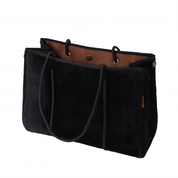 Bolso de terciopelo Moo'ilo talla L negro 