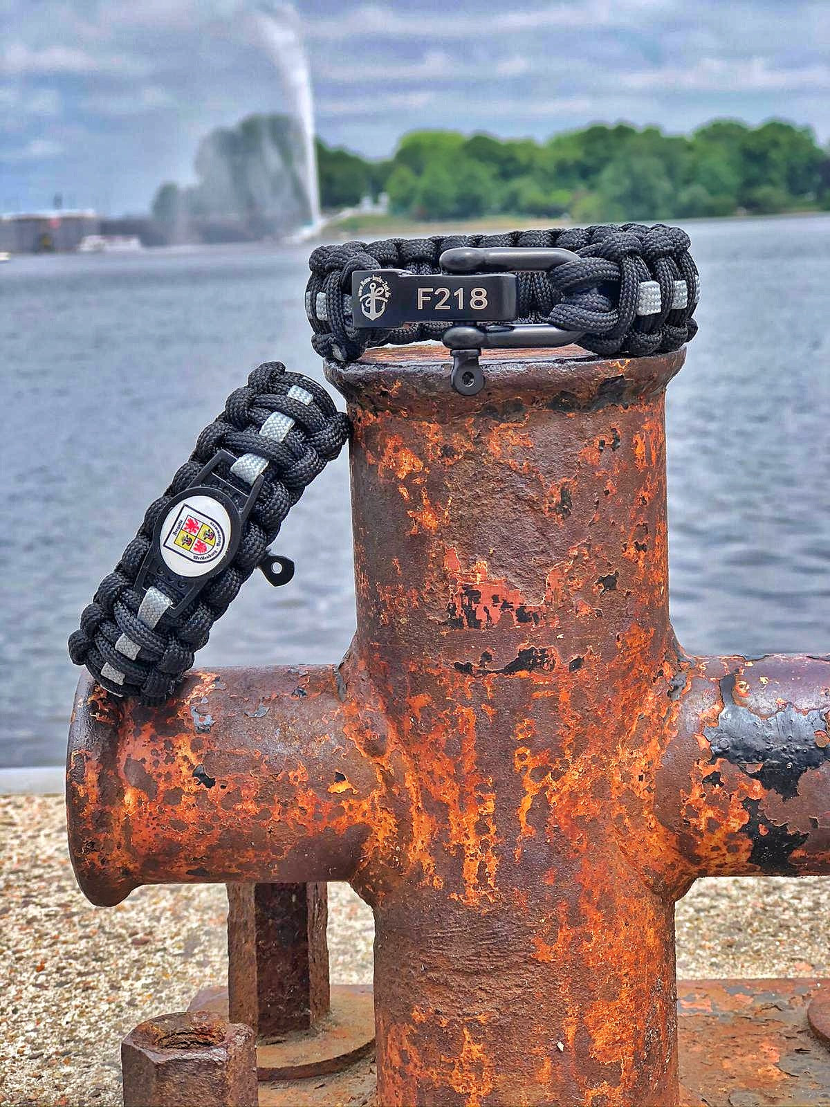 Pulsera de paracord Fragata MECKLEMBURGO-POMERANIA OCCIDENTAL F218, talla ajustable