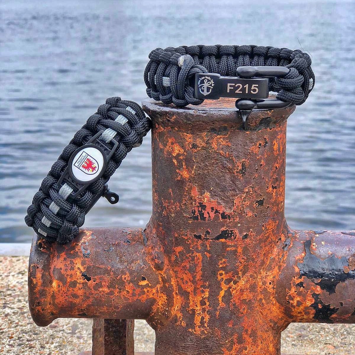 Pulsera de paracord Fragata BRANDENBURG F215, talla ajustable