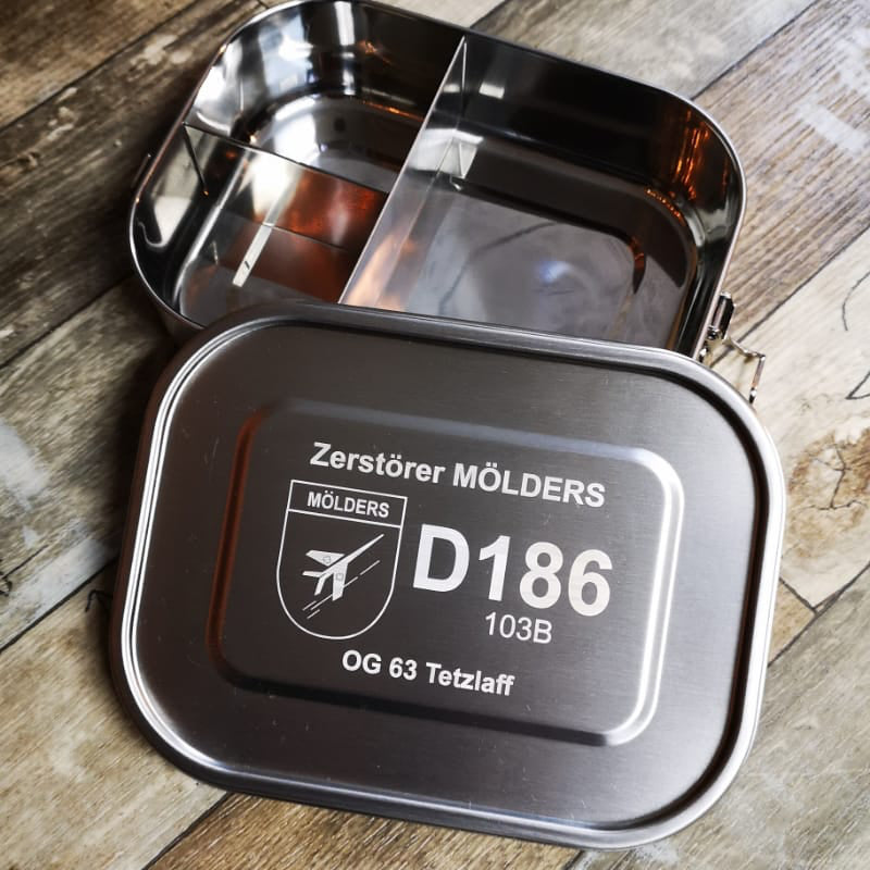 Fiambrera 1400ml con nombre, grabado láser individual