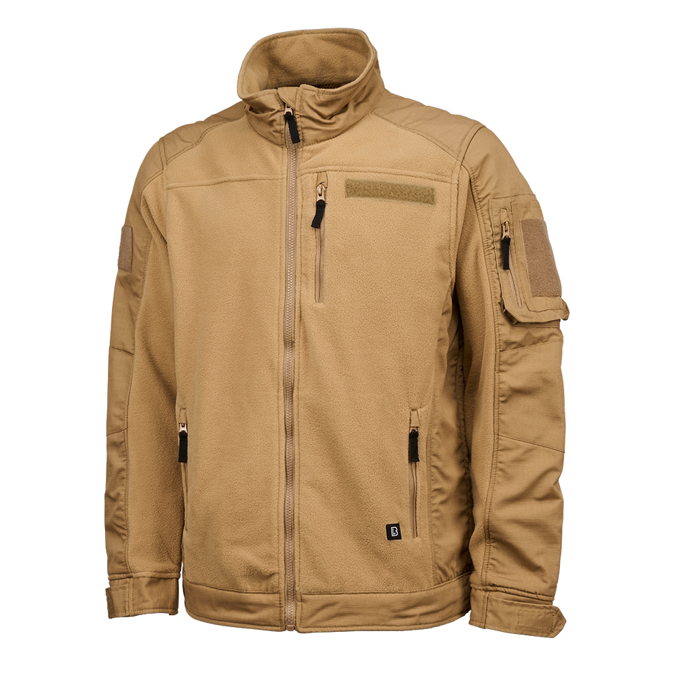 Fleece jacket ripstop khaki, WITHOUT embroidery 