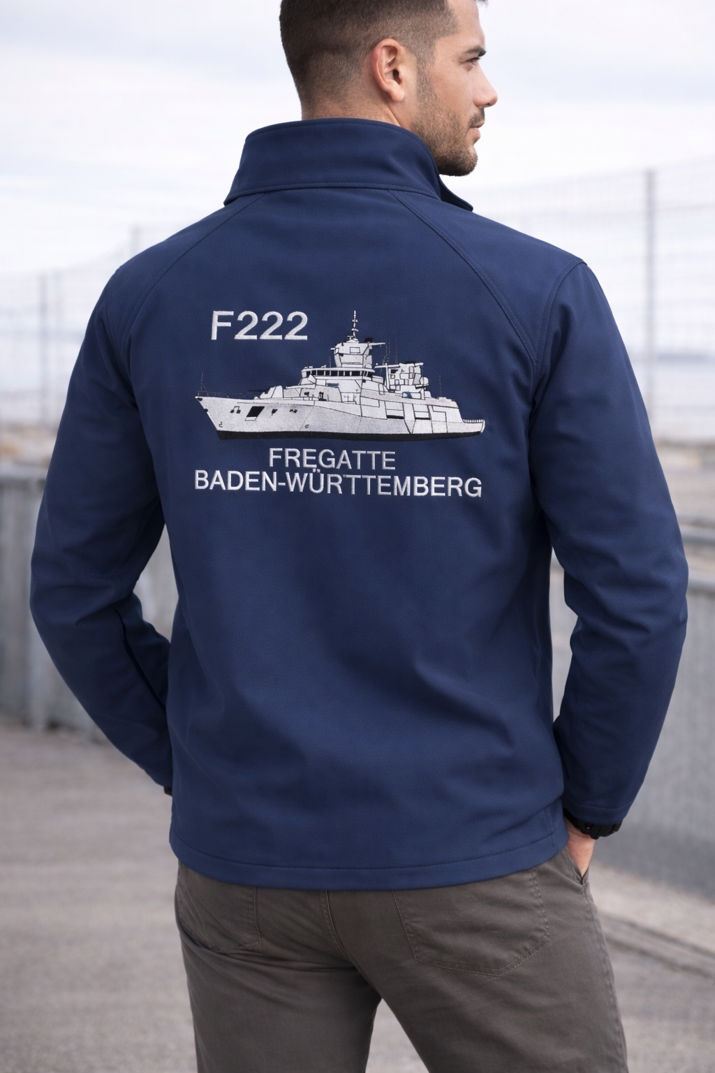 Softshell jacket “F264 Korvette Ludwigshafen am Rhein” with personalization