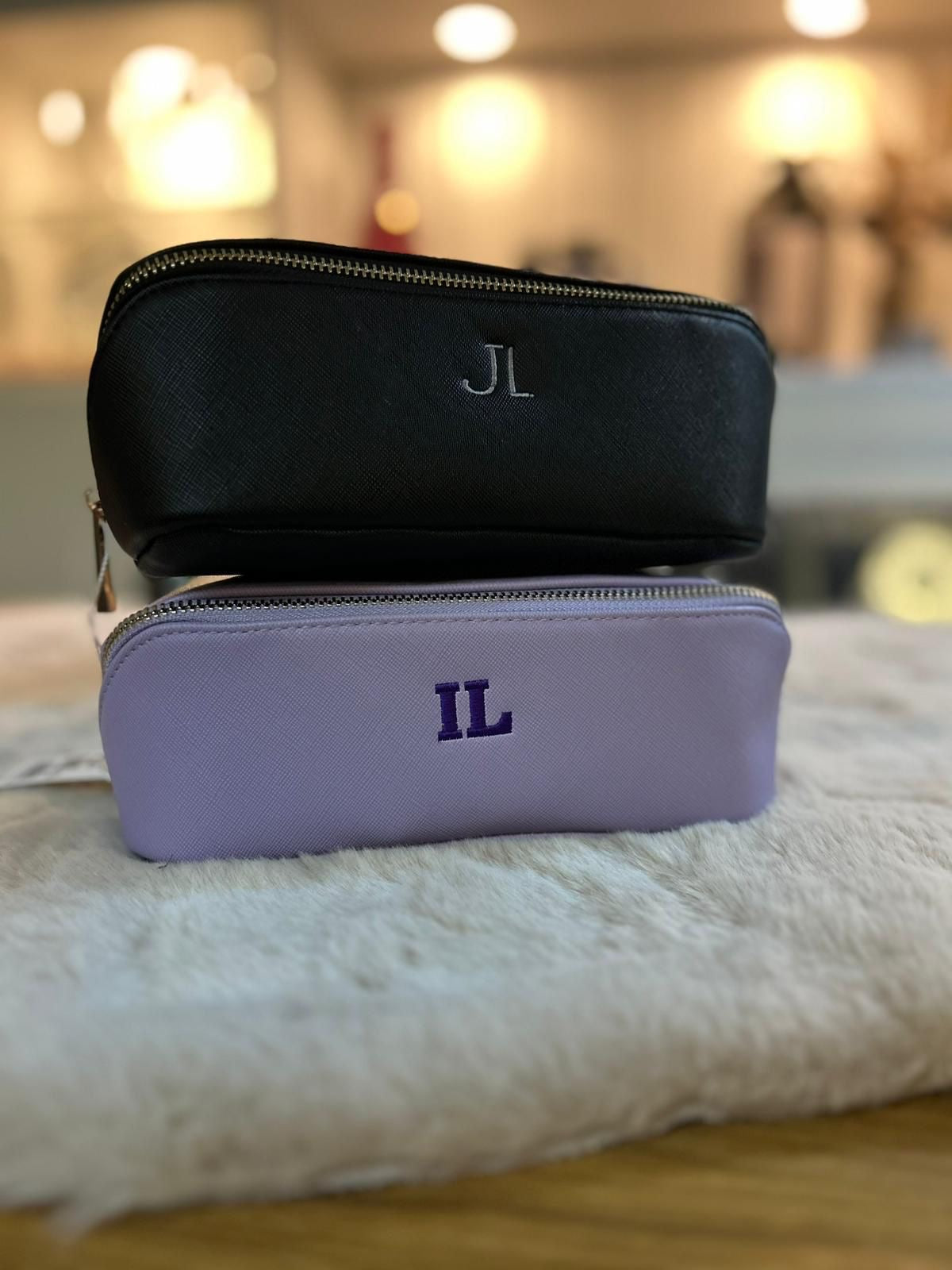 Kosmetiktasche aus Kunstleder, personalisiert