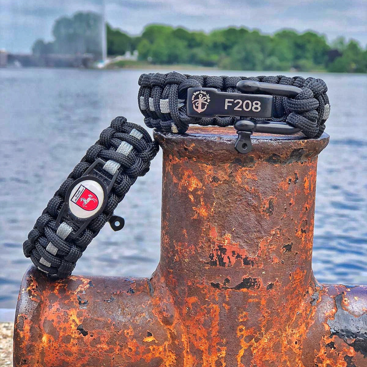 Pulsera de paracord Fragata NIEDERSACHSEN F208, talla ajustable