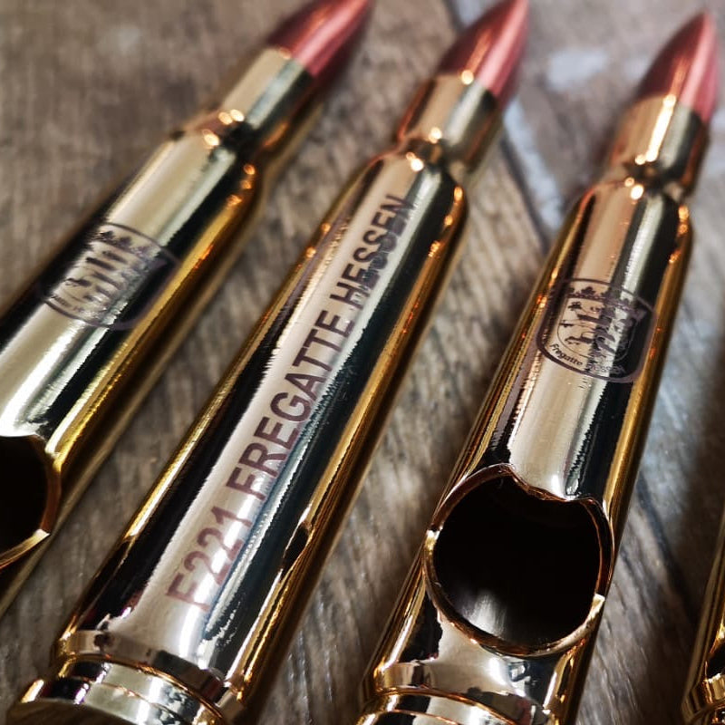 Abridor de botellas de cartucho calibre 50, con grabado láser personalizado