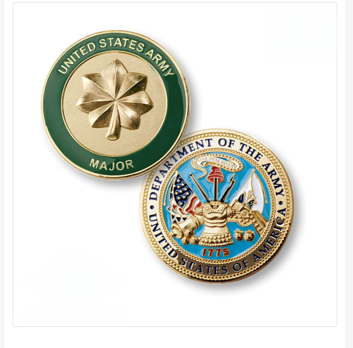 Coin - Departement of the US Army - USA - Mayor