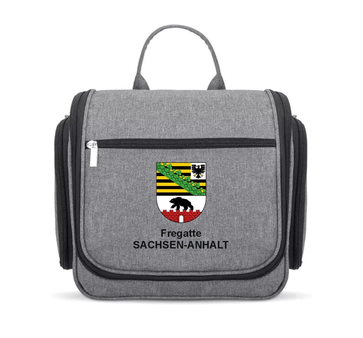 Kulturbeutel Wappen „Sachsen-Anhalt“, grau