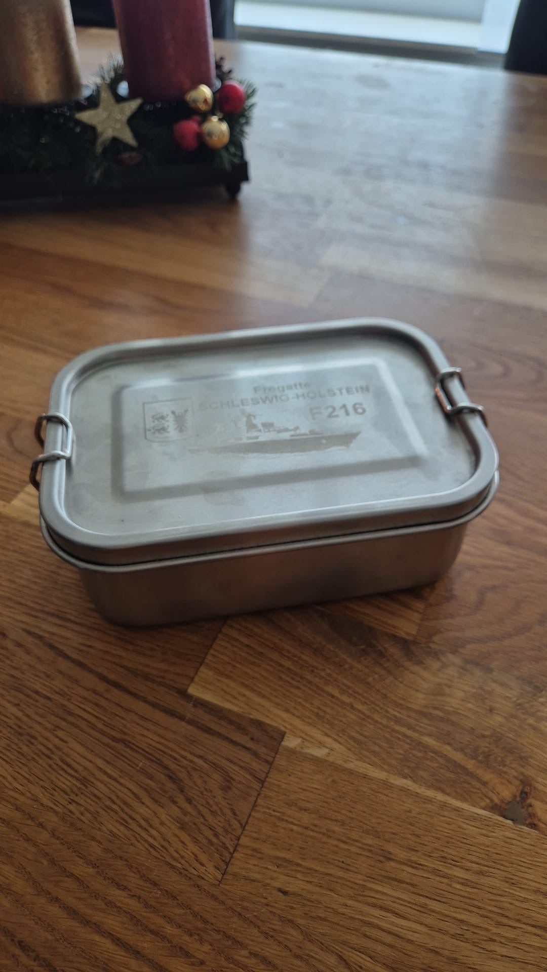 F216 Fregatte Schleswig-Holstein Brotdose 800ml , Edelstahl