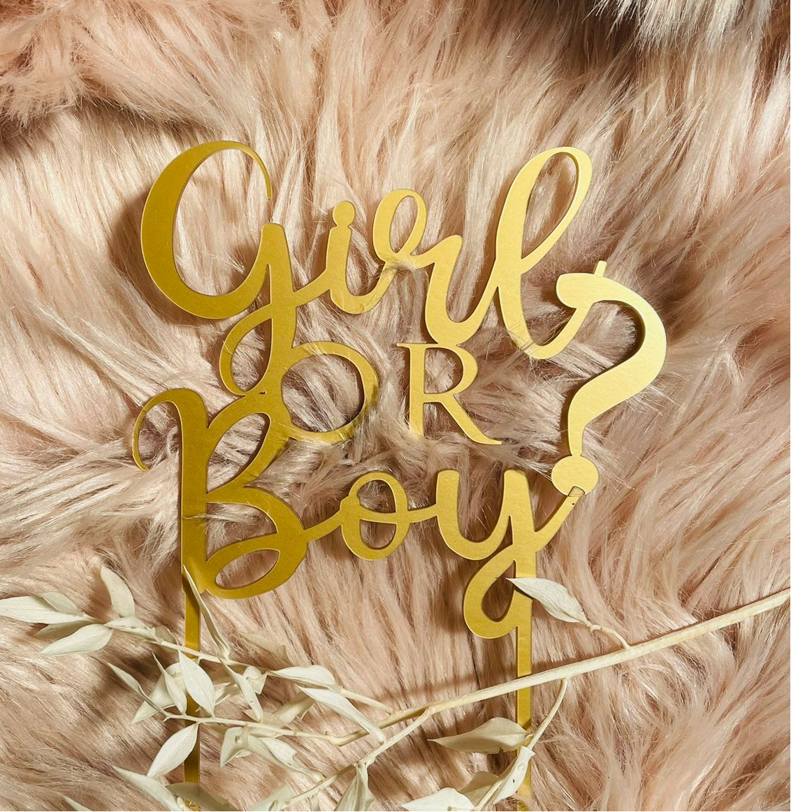 Adorno para tarta "¿Niña o niño?"