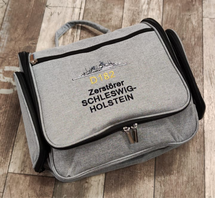 Kulturbeutel D182 Zerstörer Schleswig-Holstein“, grau