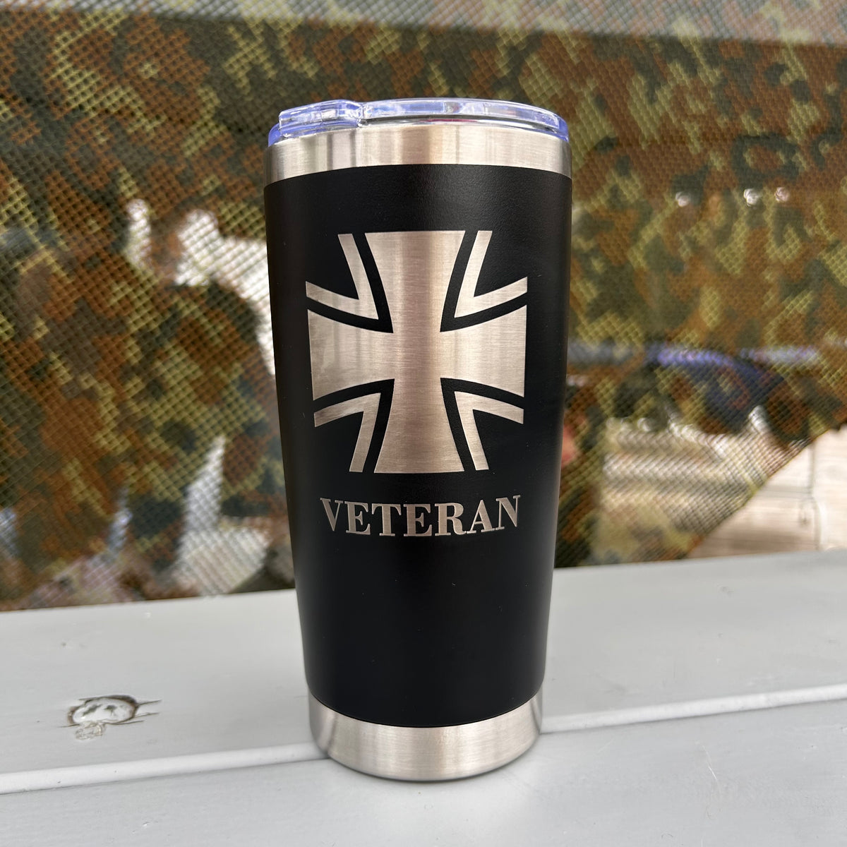 Thermobecher „VETERAN“ plus Heereskreuz