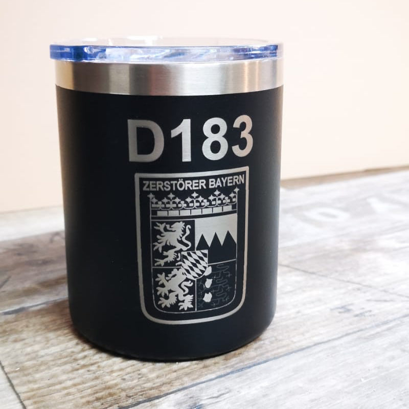 DESTROYER HAMBURG CLASS, taza térmica de acero inoxidable con grabado