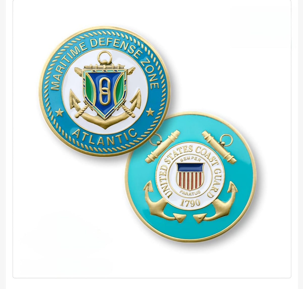 Coin - US Coast Guards 1790 - Maritime Defense Zone Atlantic