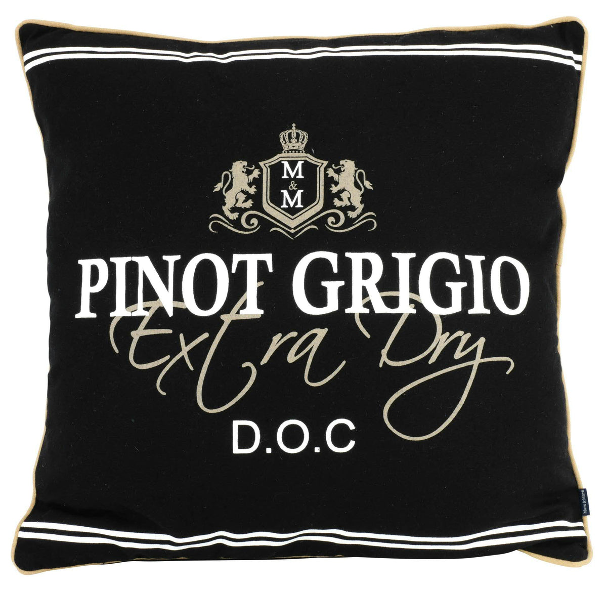 Cushion 50x50cm Pinot Grigio, black