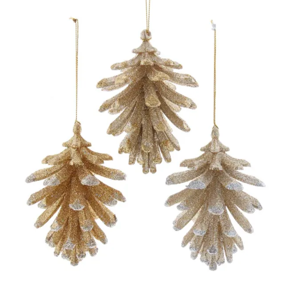 Decoración navideña con luz de copa de champán