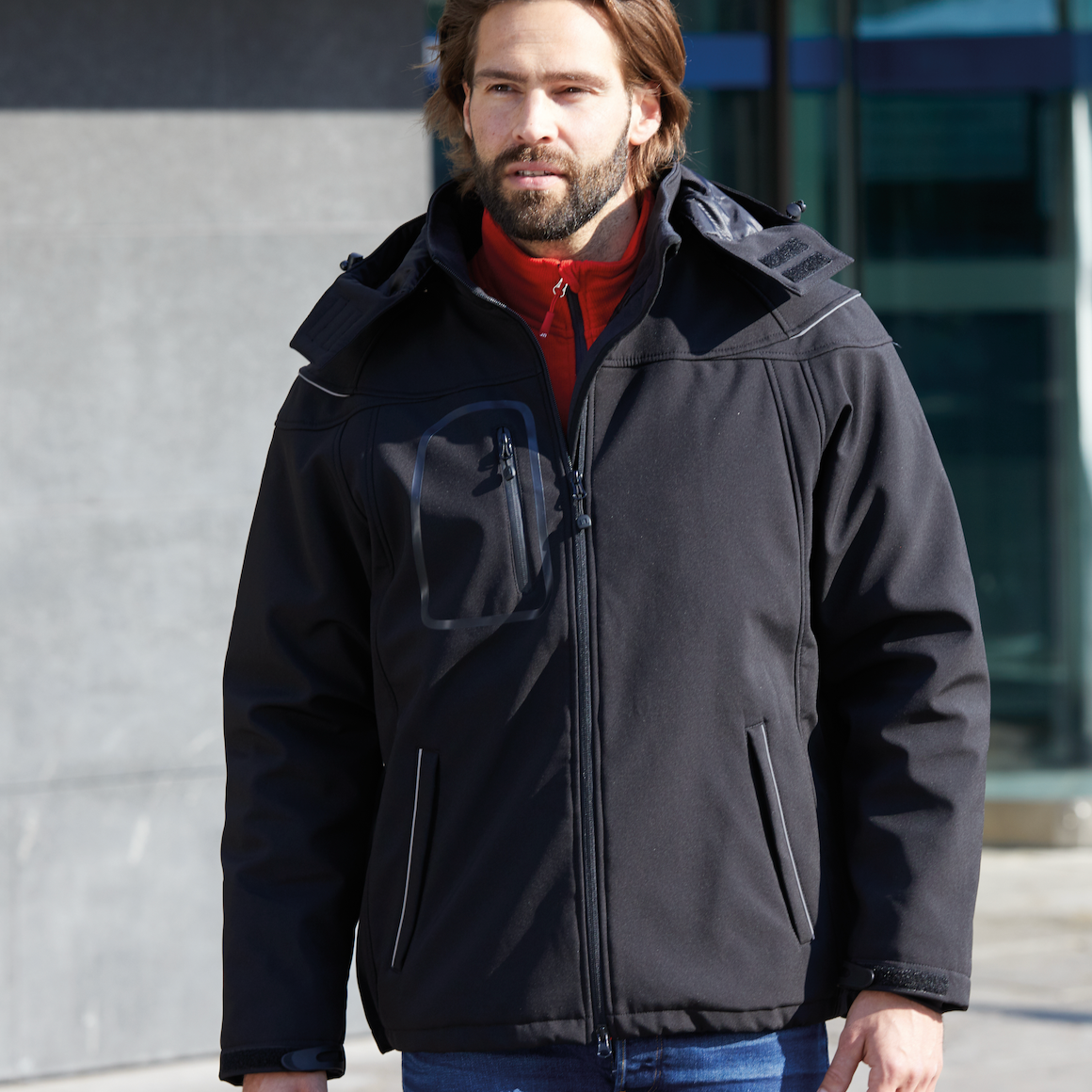 Men's 3-layer winter softshell jacket - James &amp; Nicholson 