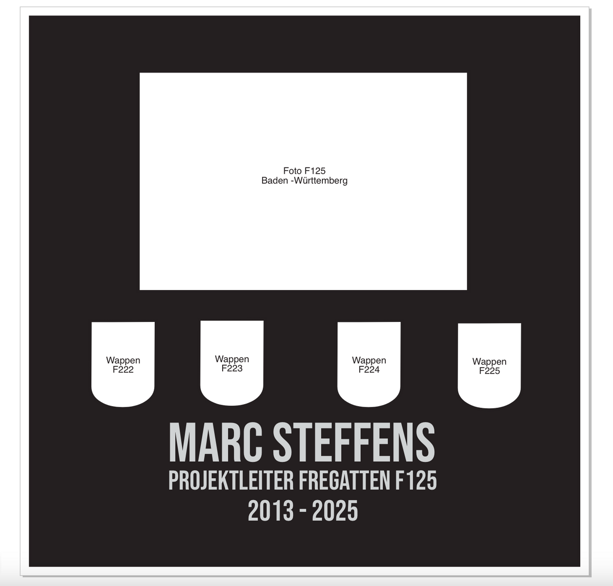 Marco de fotos Fragata F125 50x50cm, individual