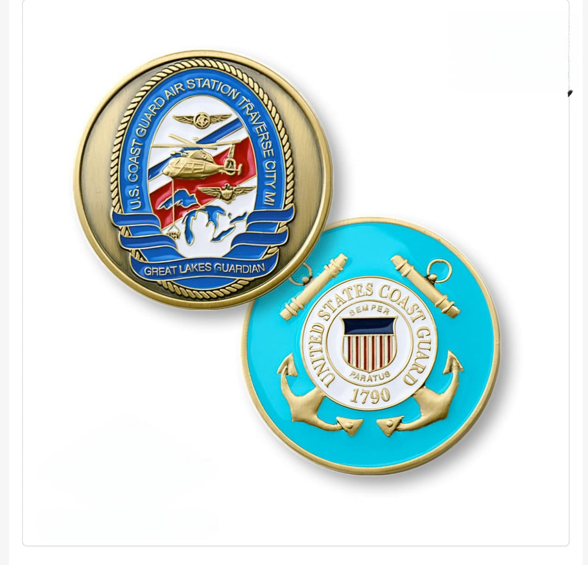 Coin - US Coast Guard 1790 - Air Station Traverse City MI
