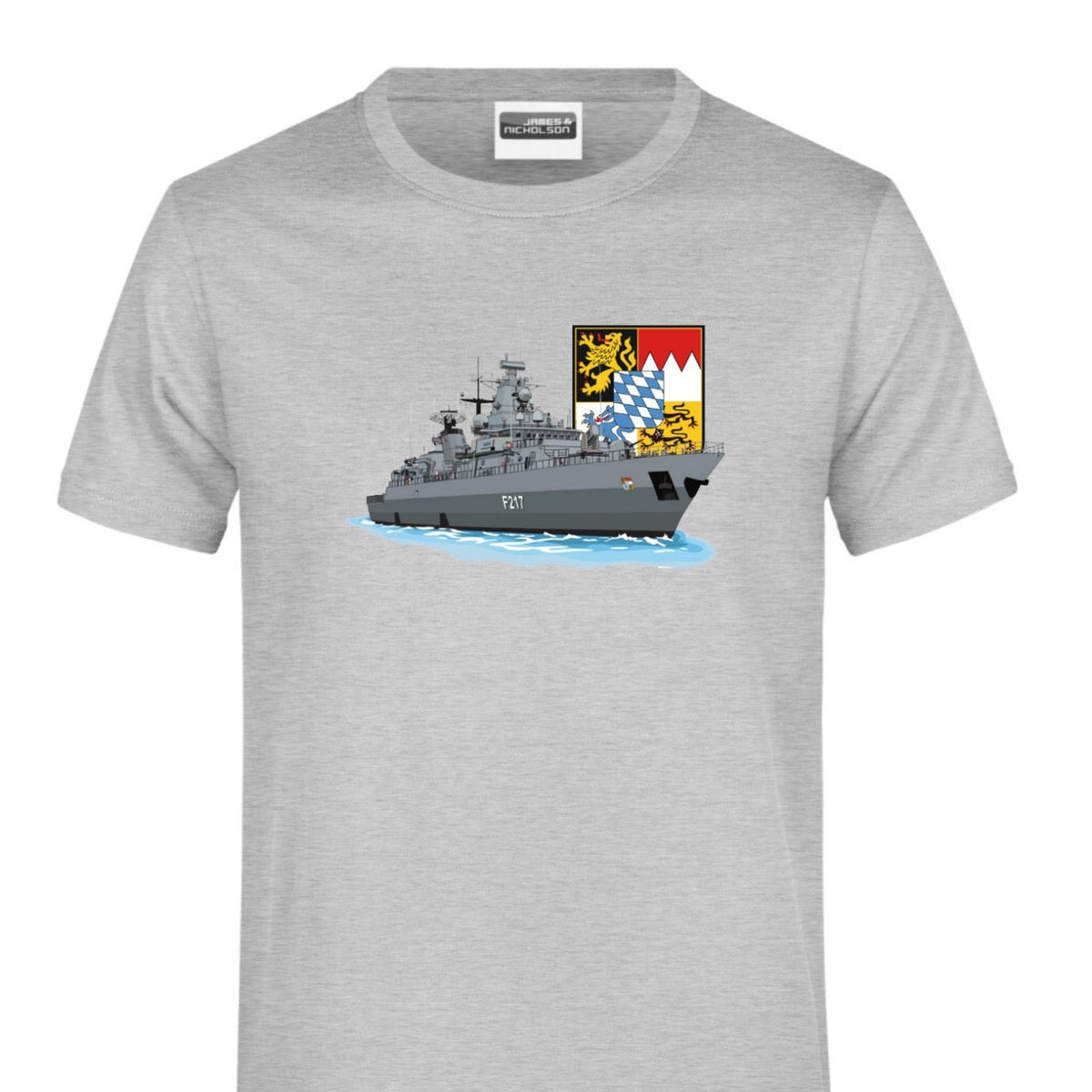 Camiseta con estampado en el pecho Fragata F217 Baviera