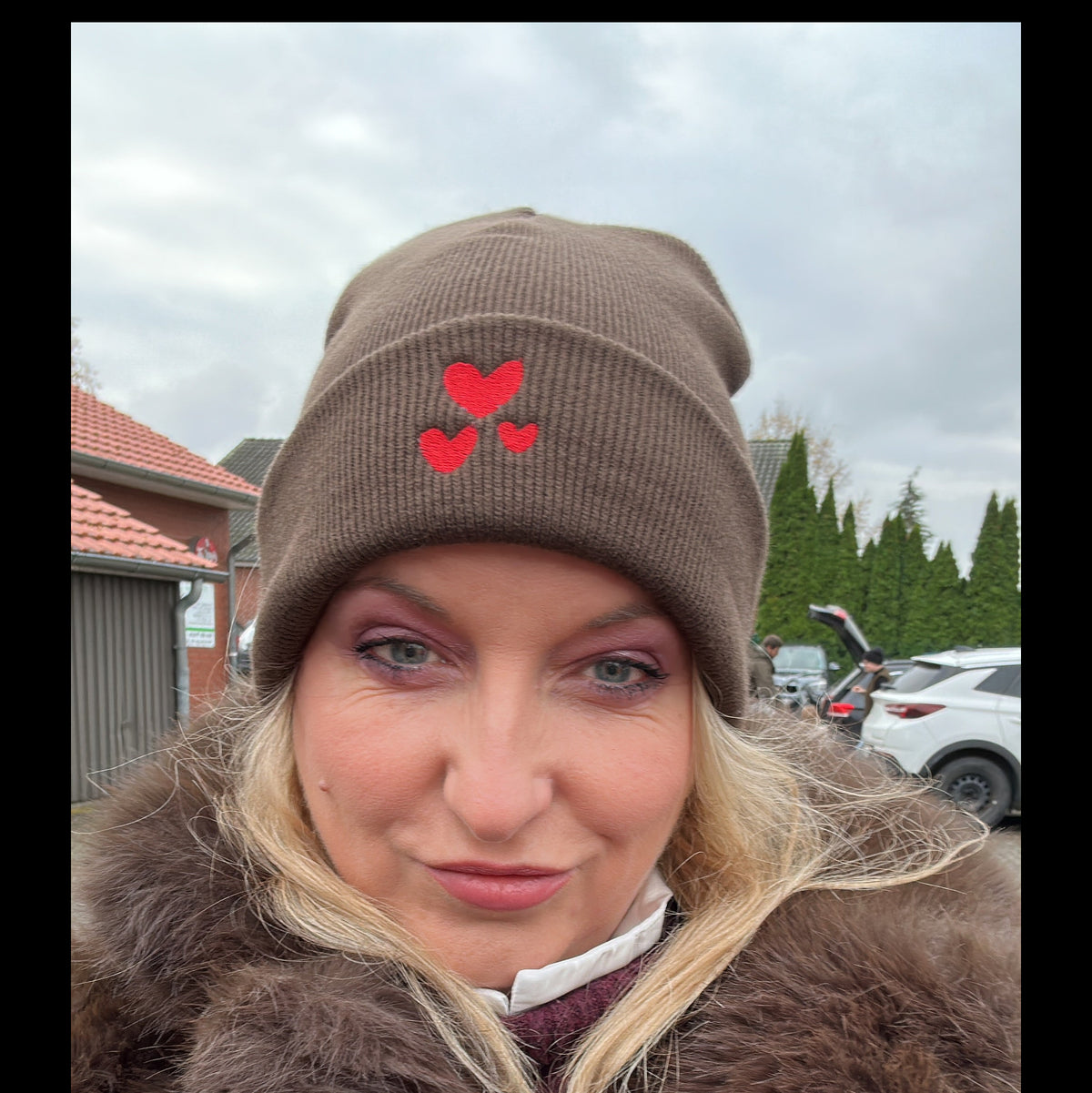 3 Herzen Beanie