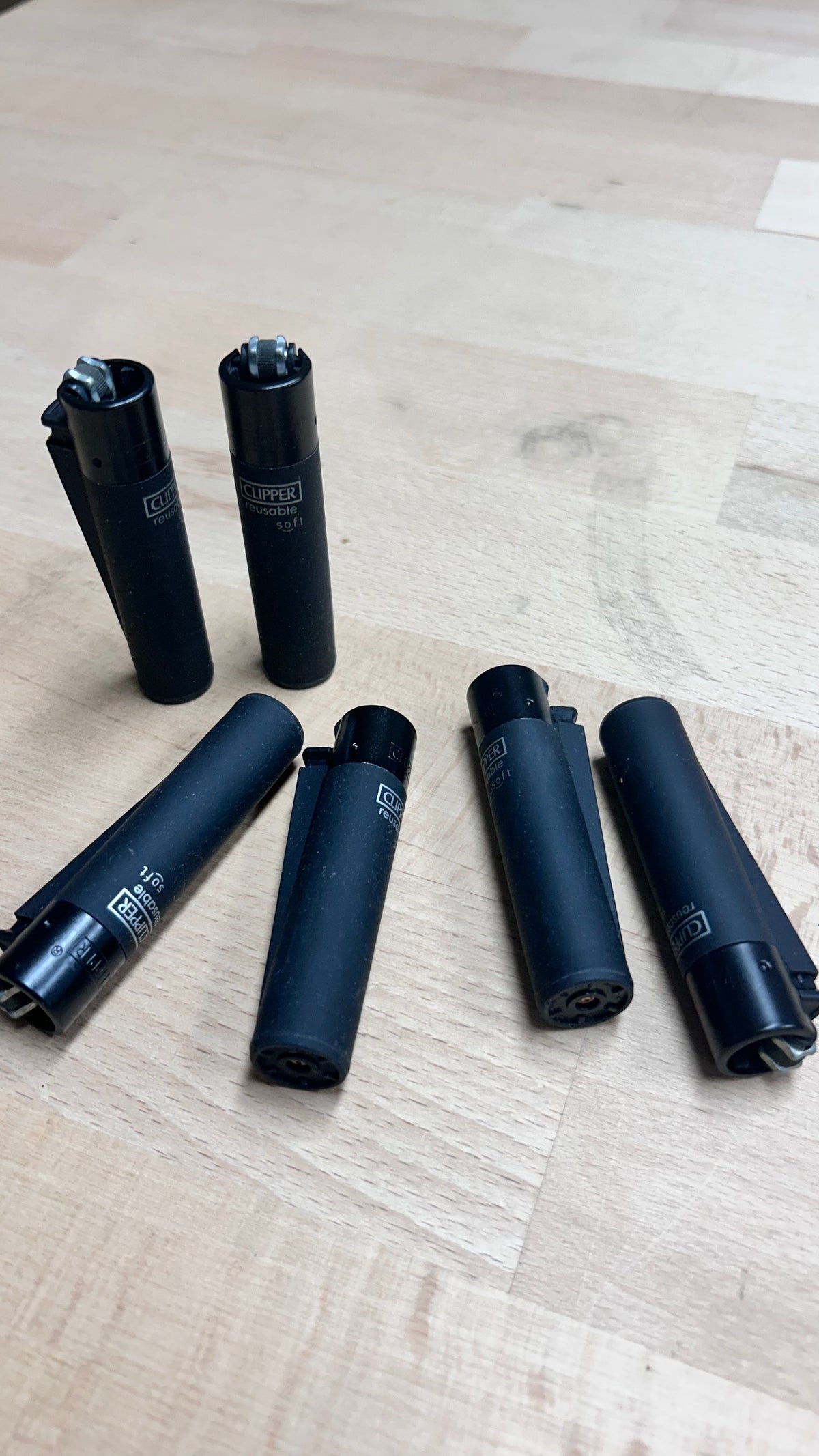 Clipper Feuerzeug matt schwarz