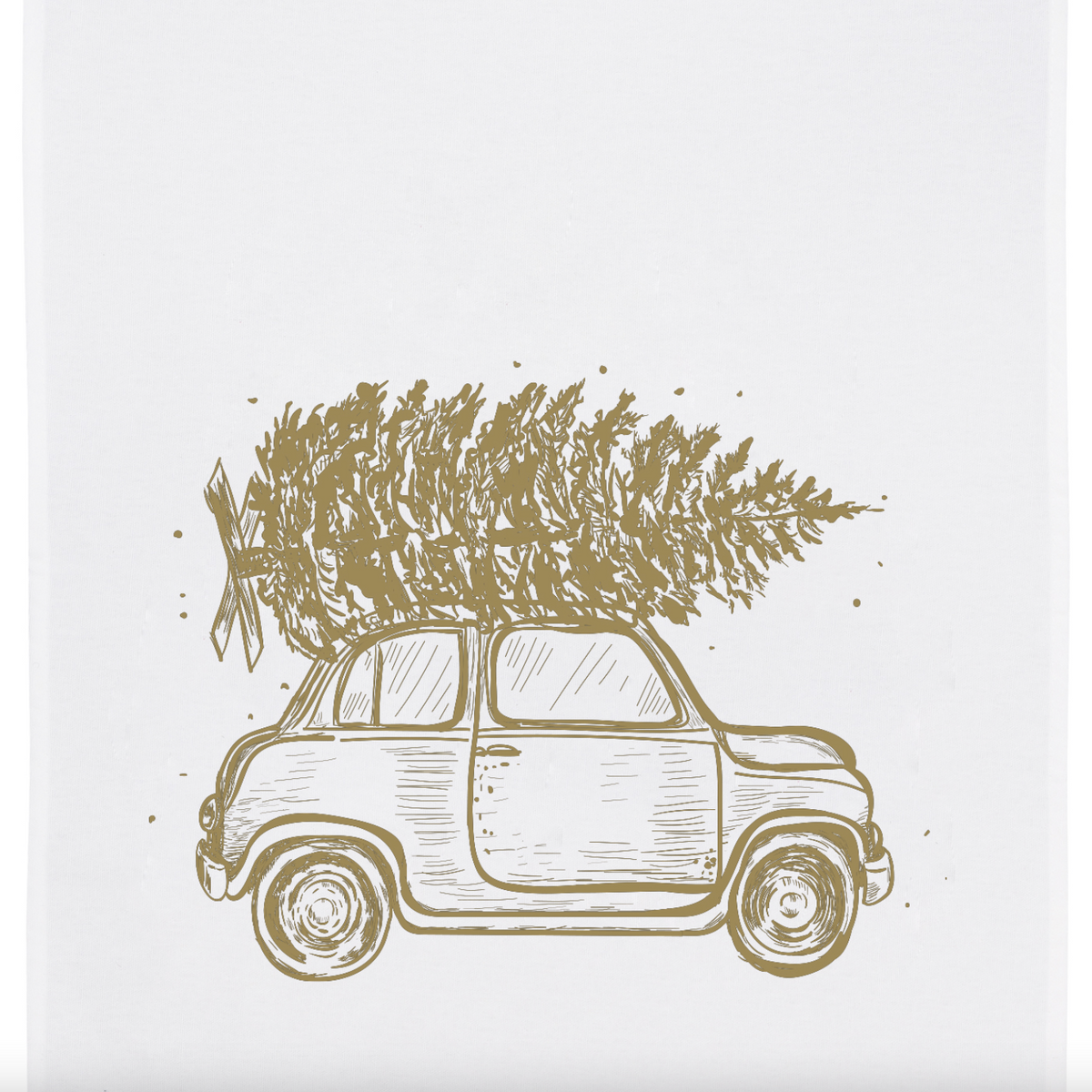 17;30 - Paño de cocina Coche XMAS