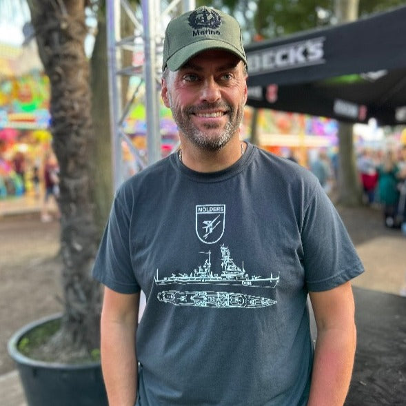 Camiseta con silueta del destructor D185 "LÜTJENS", varios colores