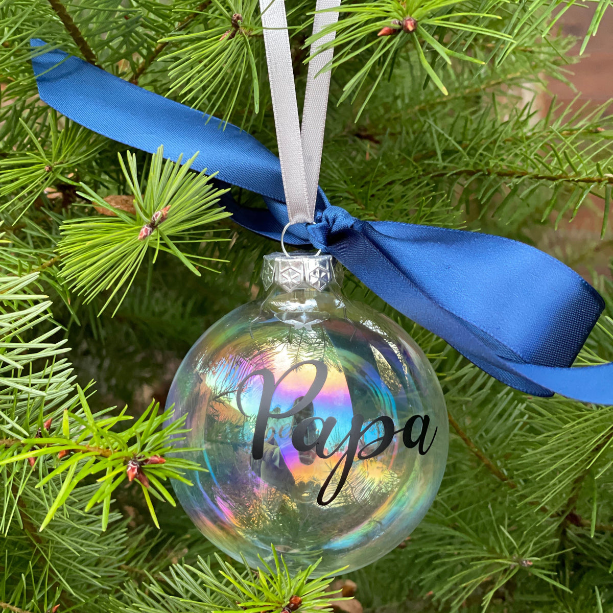 Bola navideña "Burbuja de jabón" con nombre, personalizada,