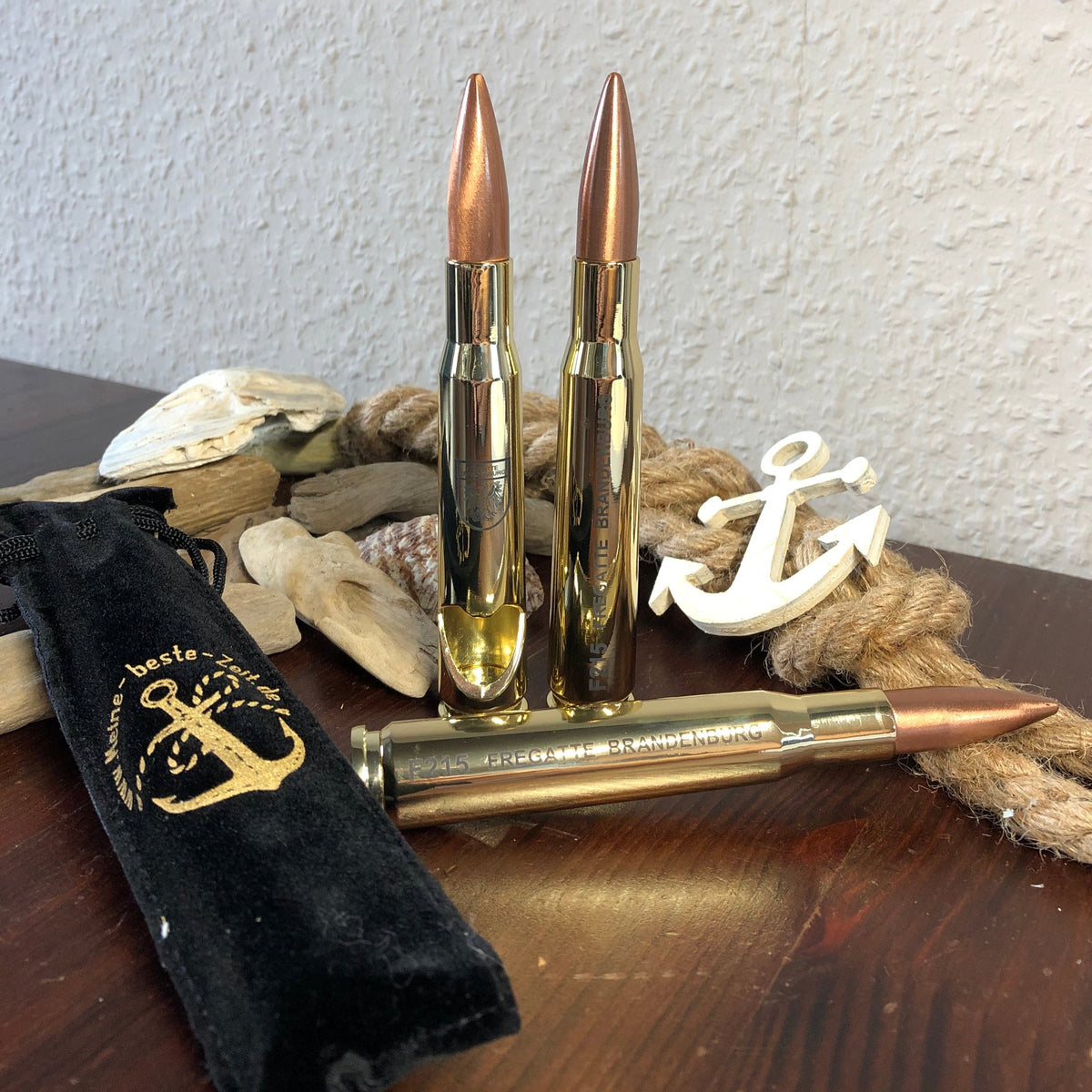 Abridor de botellas F215 Fragata BRANDENBURG, cartucho calibre 50 (1 pieza) 