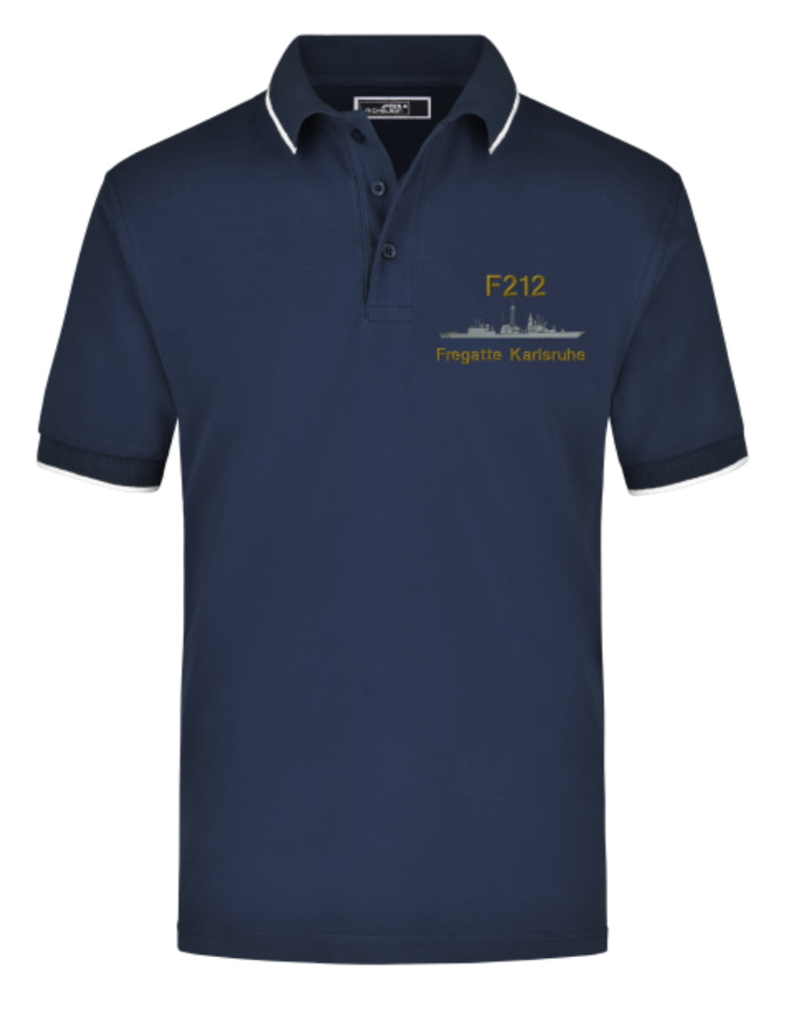 Polo para hombre con bordado en el pecho F212 Frigate KARLSRUHE