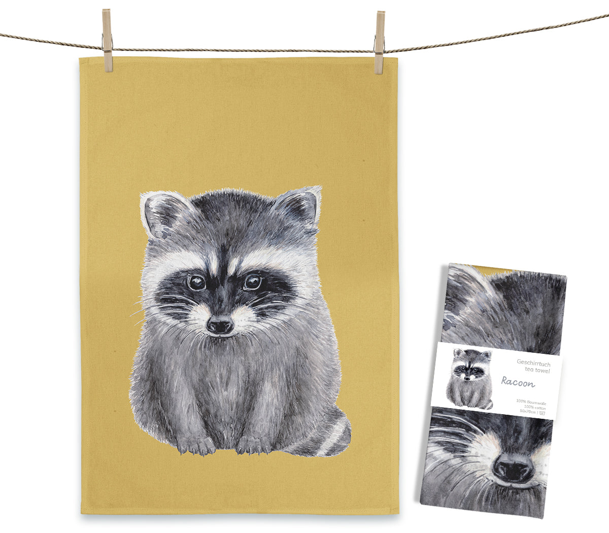 MALUU - Paño de cocina MAPACHE 50x70cm