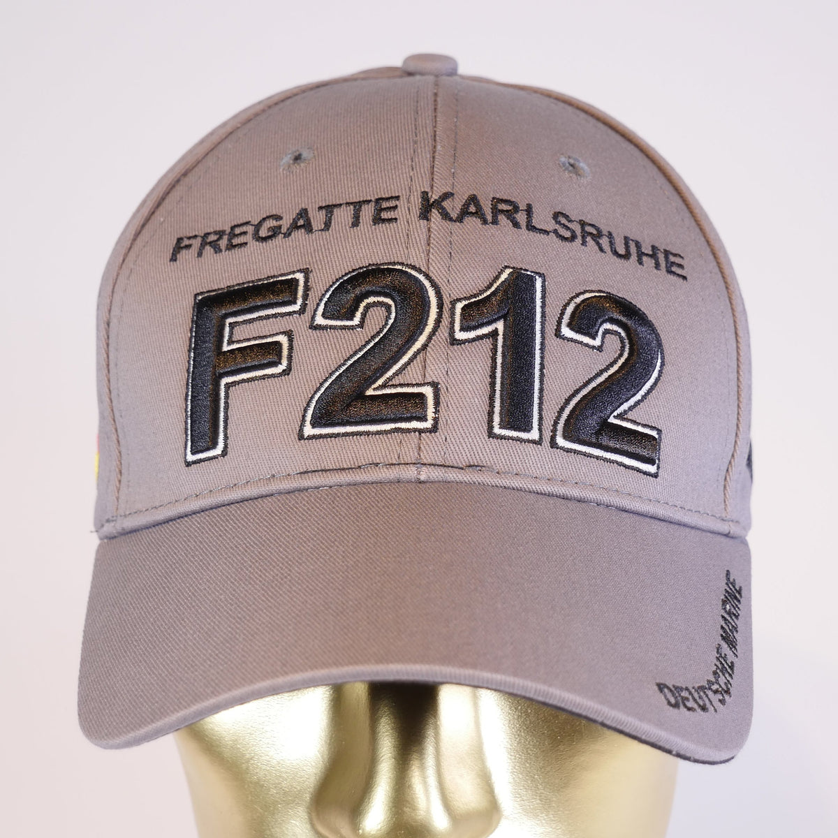 Gorra de béisbol de la Fragata F212 Karlsruhe, color gris, de la Marina. 