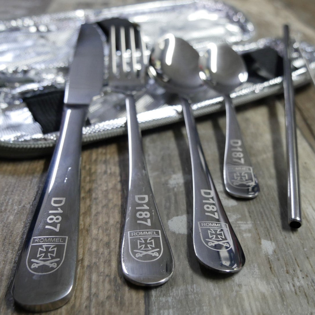 D186 Destructor MÖLDERS, juego de cubiertos con bolsa, 7 piezas