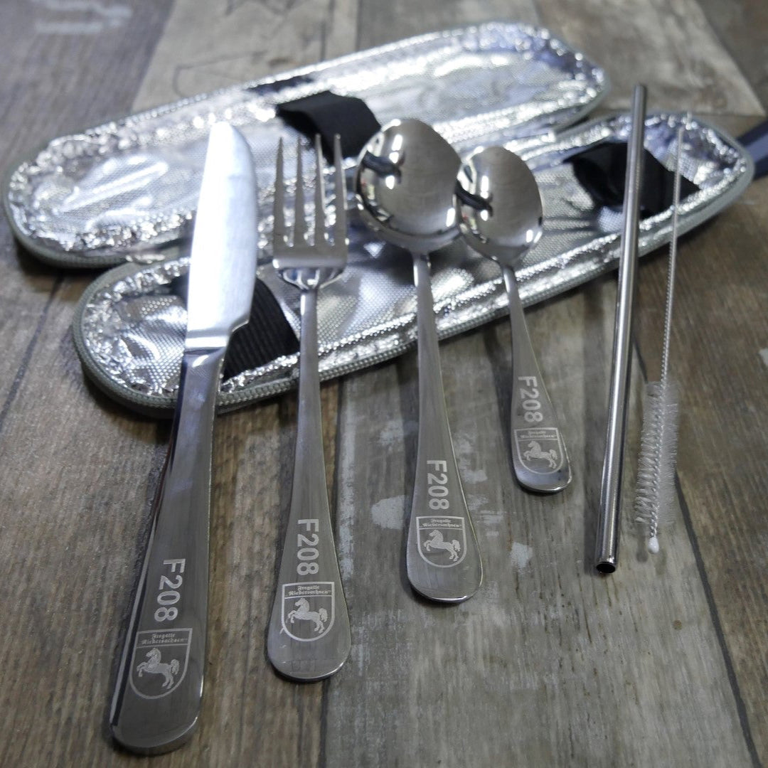 F207 Fragata BREMEN - Juego de cubiertos con bolsa, 7 piezas