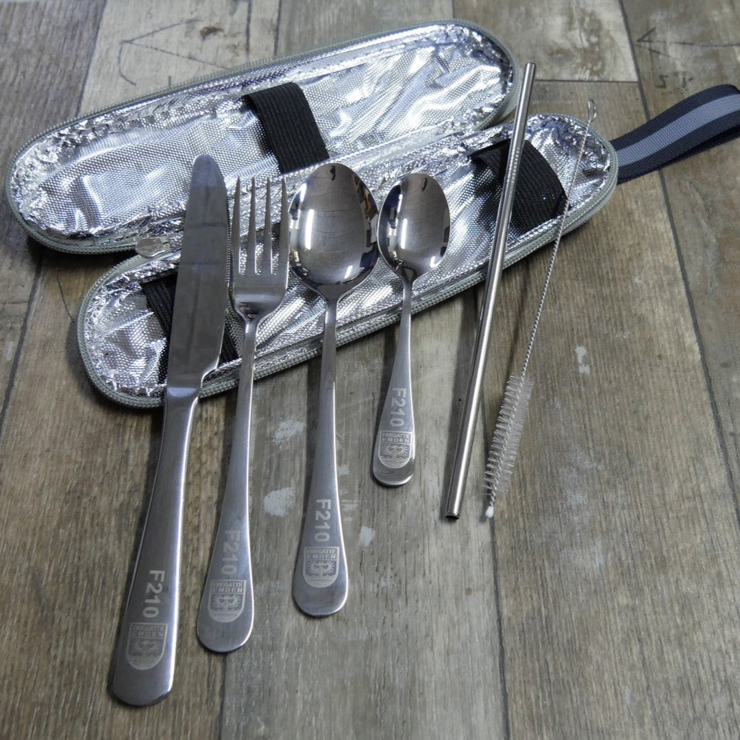 F207 Fragata BREMEN - Juego de cubiertos con bolsa, 7 piezas