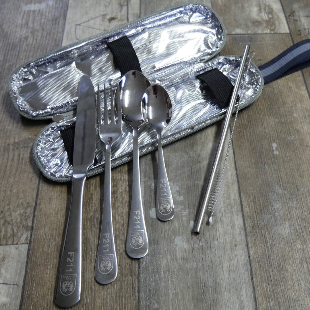 F207 Fragata BREMEN - Juego de cubiertos con bolsa, 7 piezas