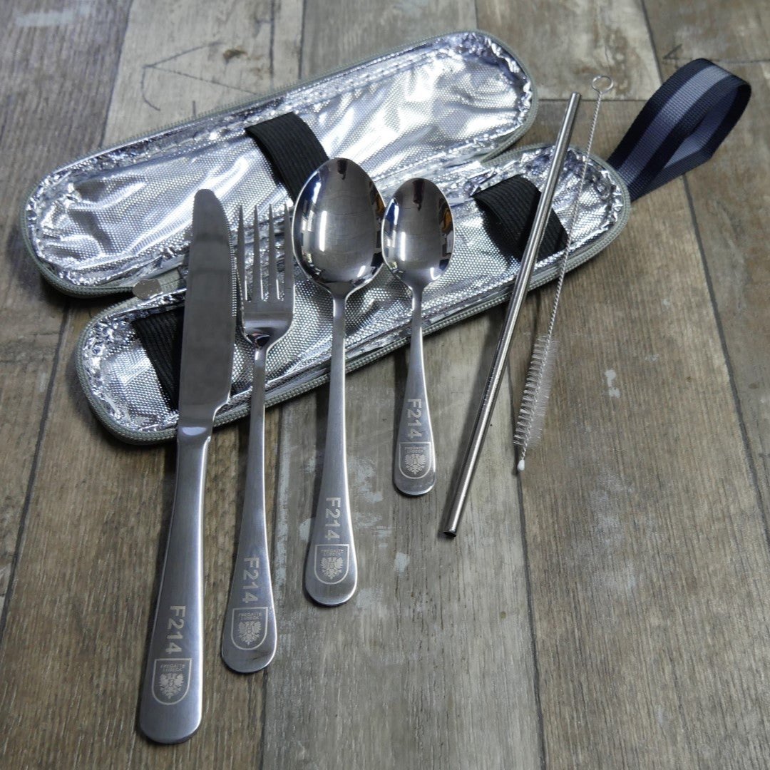 F214 Fragata LÜBECK - Juego de cubiertos con bolsa, 7 piezas