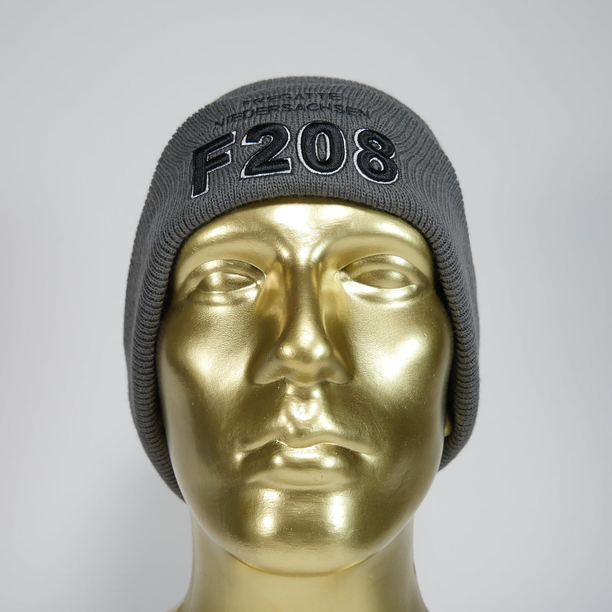 F208 Fragata Niedersachsen, gorro de lana azul marino, gris 