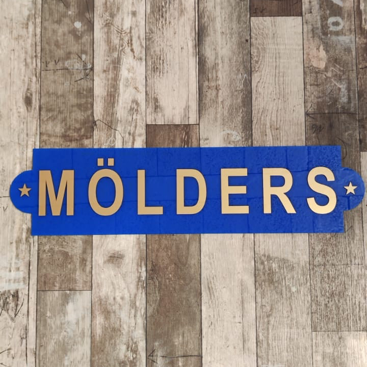 Placa "MÖLDERS" 15x60cm