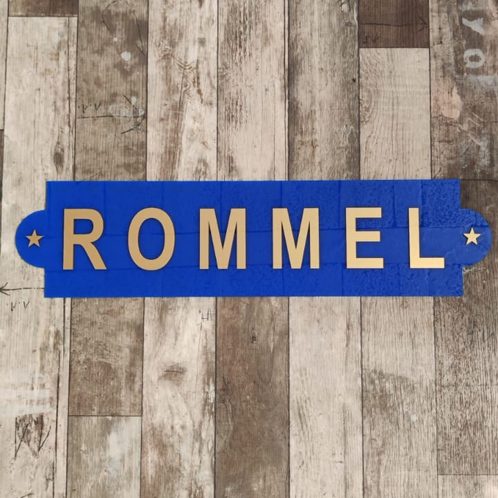 NAMENSCHILD "ROMMEL"  15x60cm