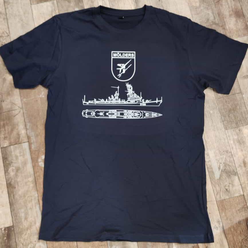 Camiseta con silueta destructora D186 "Mölders", varios colores