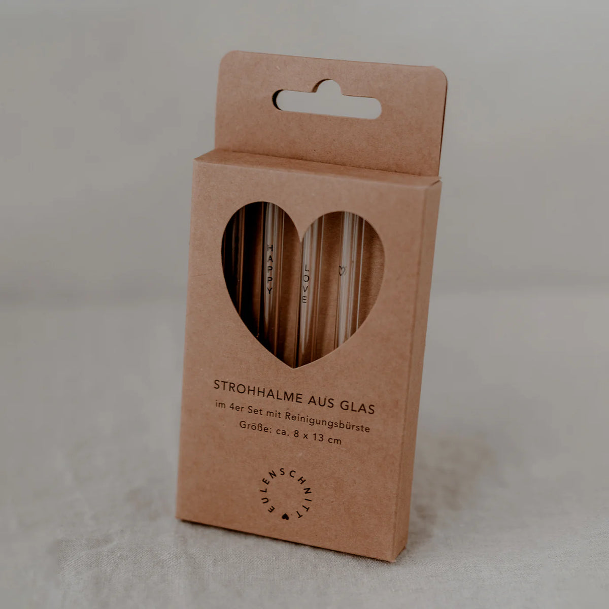 Pajitas de cristal, juego de 4, 13 cm