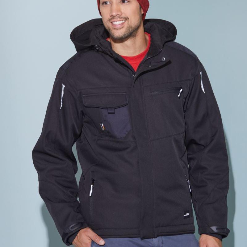 Chaqueta Softshell de invierno para trabajo - Resistente - James &amp; Nicholson